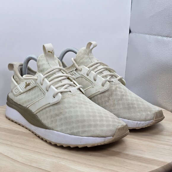 Puma Size 9- Women’s Puma Racer Next Excel Core Cream/Gold - Picture 5 of 9